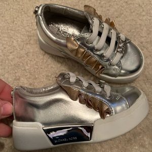 Michael Kors metallic toddler shoes
